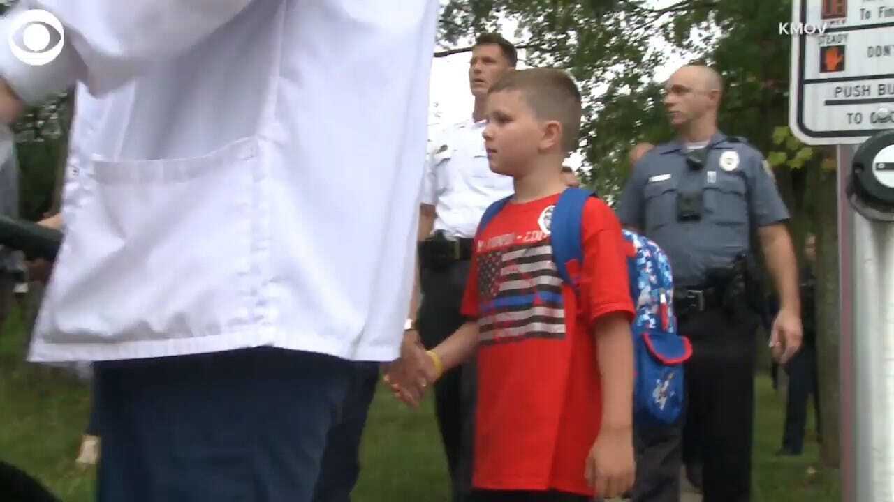 SPECIAL DAY: Kindergartner Has Special Surprise On First Day Of School