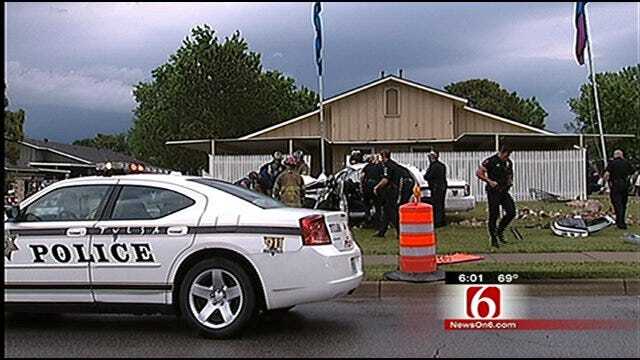 Tulsa Police Officer Injured In Patrol Car Crash