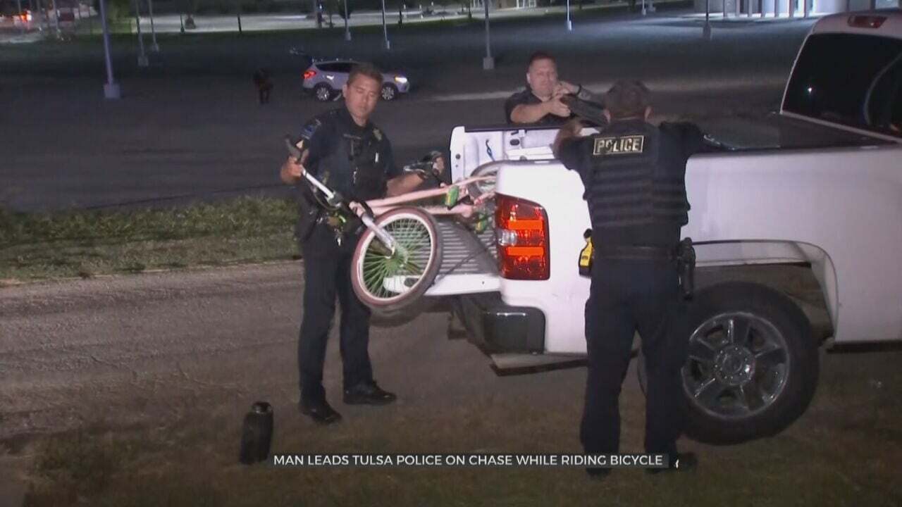 Man Leads Tulsa Police On Early-Morning Chase While Riding Bicycle 