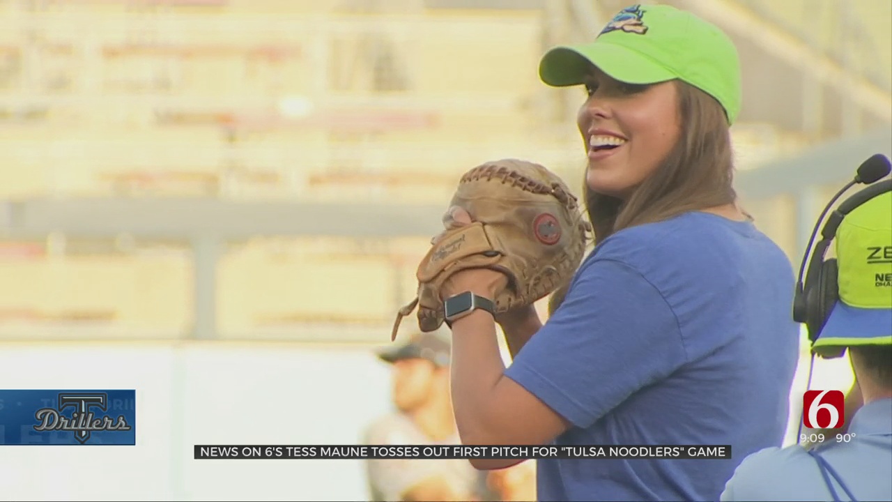News On 6’s Tess Maune Throws First Pitch For ‘Tulsa Noodlers’ Game 