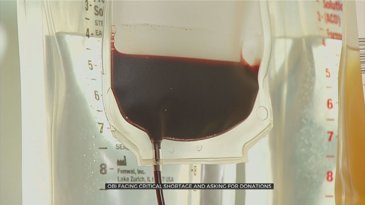 Oklahoma Blood Institute Facing Critical Blood Shortage