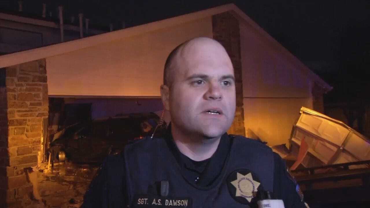 WEB EXTRA: Tulsa Police Sgt. Adam Dawson Talks About Crash, Arrests