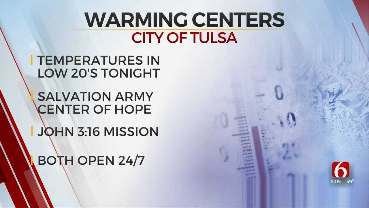 City Of Tulsa Reminds Citizens Of Warming Stations As Temps Drop