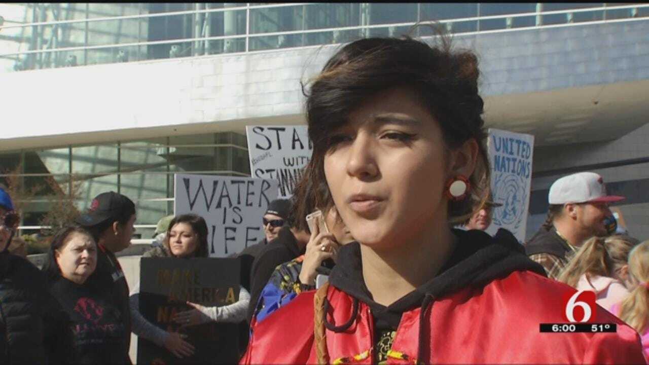 Hundreds Of Tulsans Flood Downtown To March Against Dakota Access Pipeline