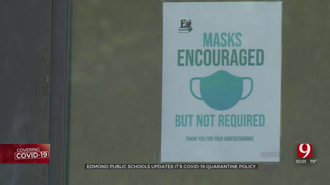 Edmond Public Schools Changes Protocol, Will Require Quarantines After COVID Exposures 