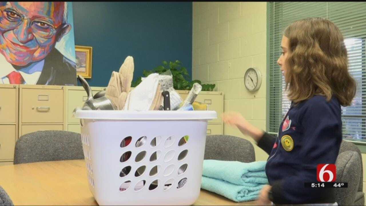 Jenks Student Using Free Time To Make Housewarming Baskets For Homeless