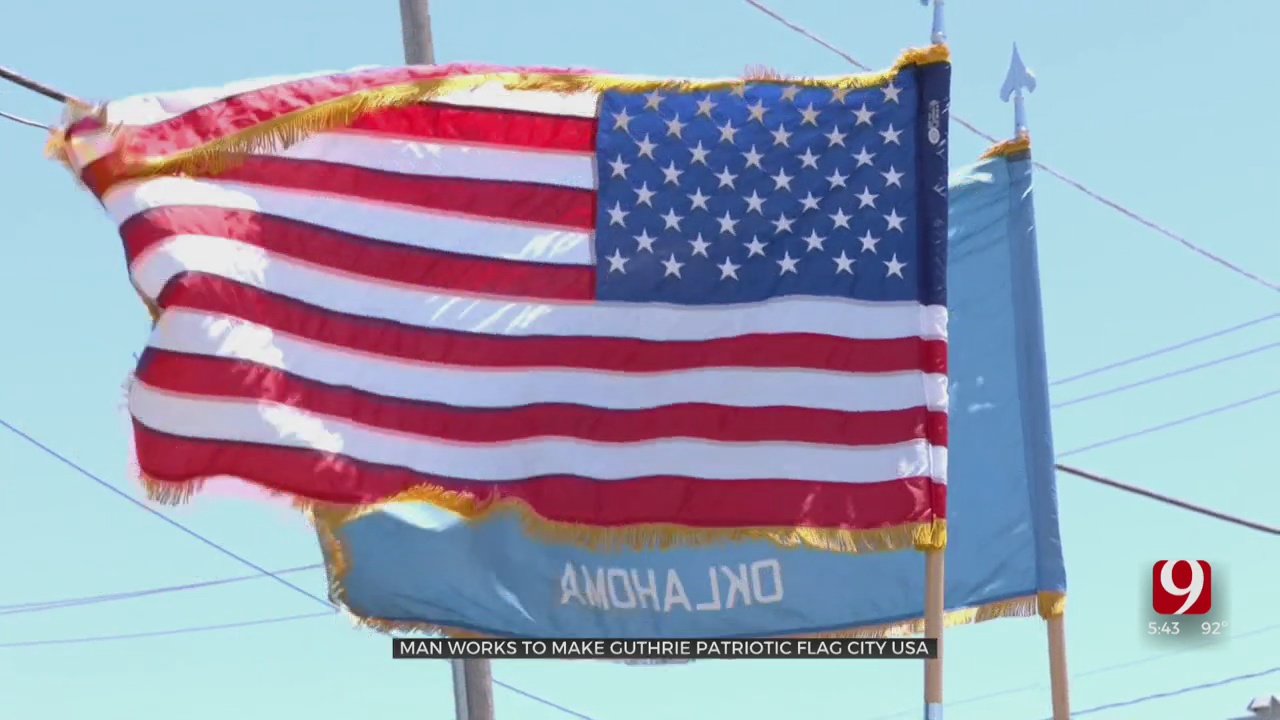 Man Works To Make Guthrie ‘Patriotic Flag City USA’