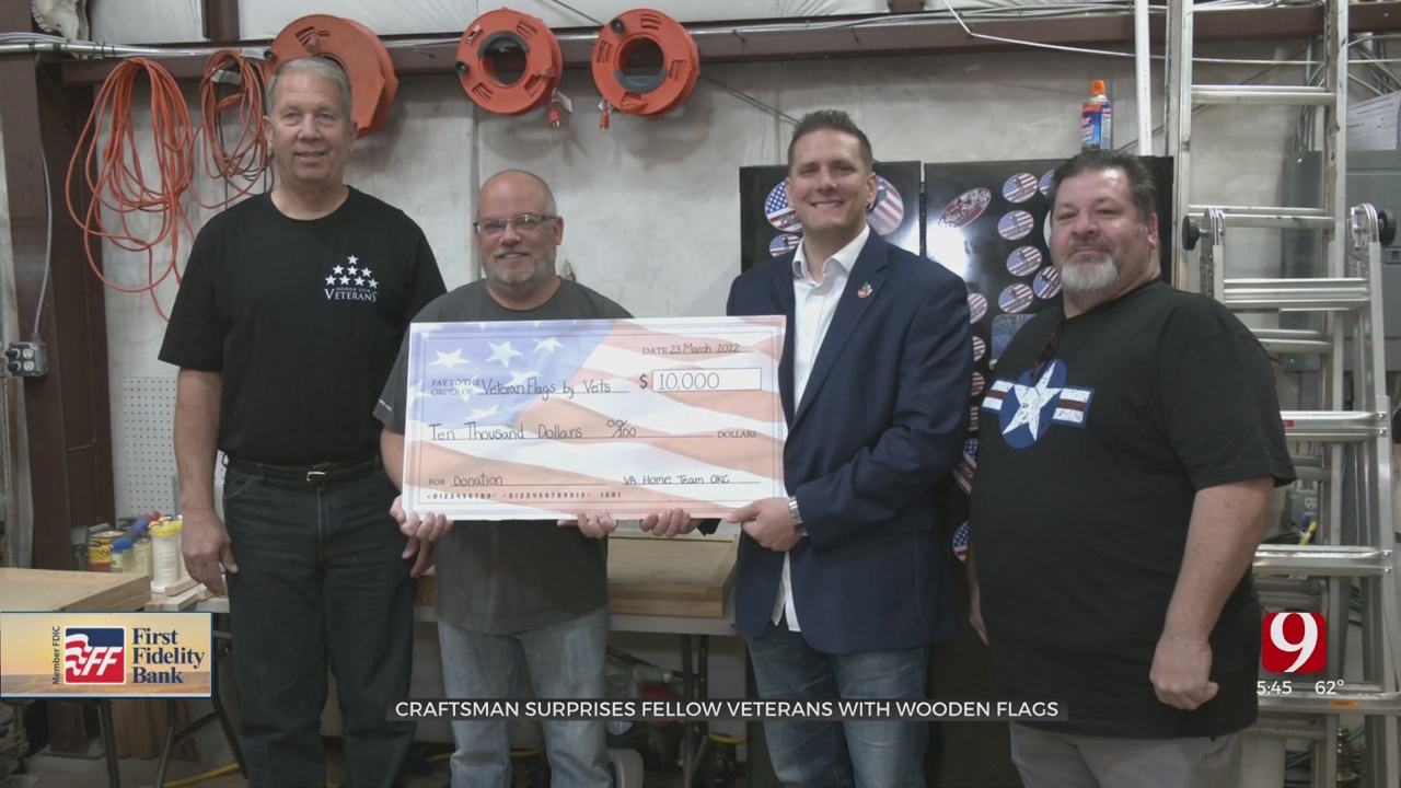 Oklahoma Veteran Crafts Wooden Flags For Others Struggling With Depression 