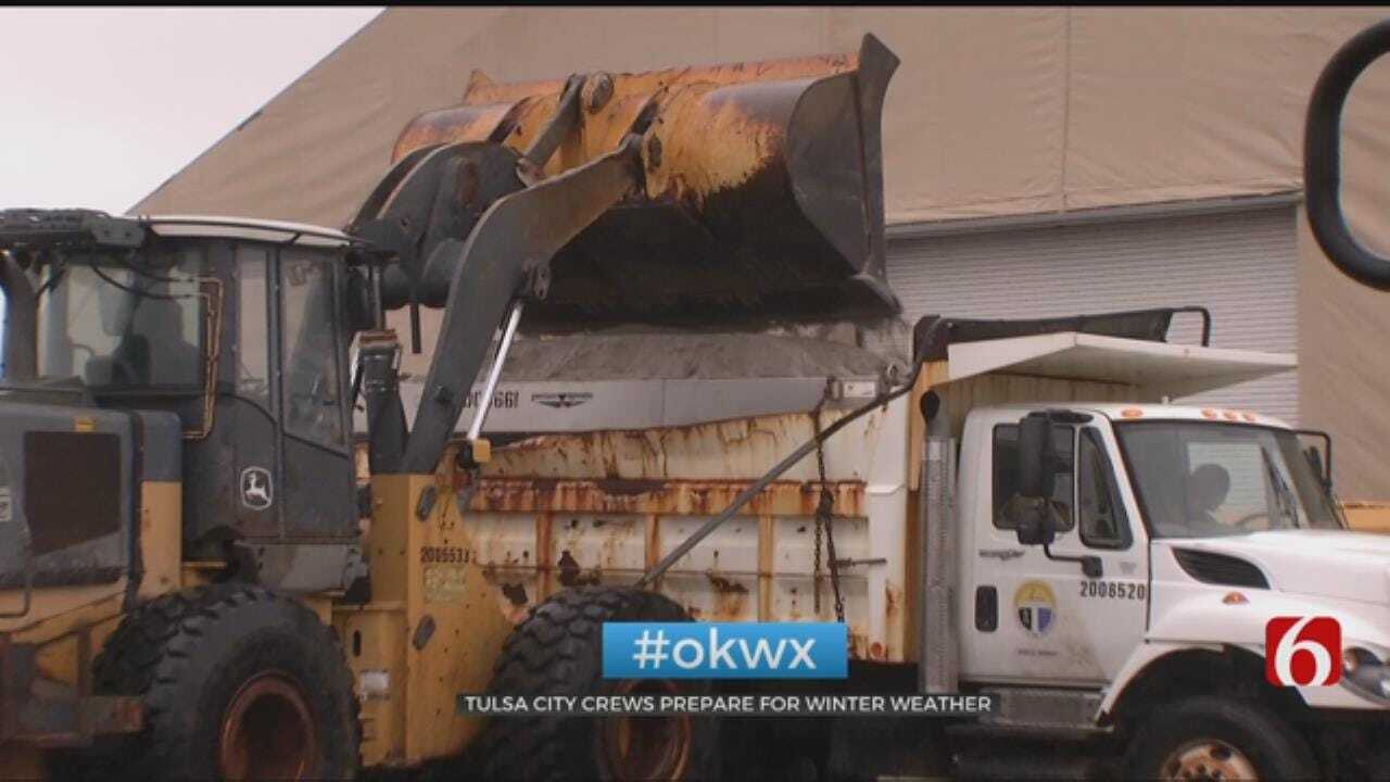 City Of Tulsa Prepares Salt Trucks For Winter Storm