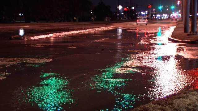 WEB EXTRA: Video From Scene Of Water Main Break At 33rd And Memorial