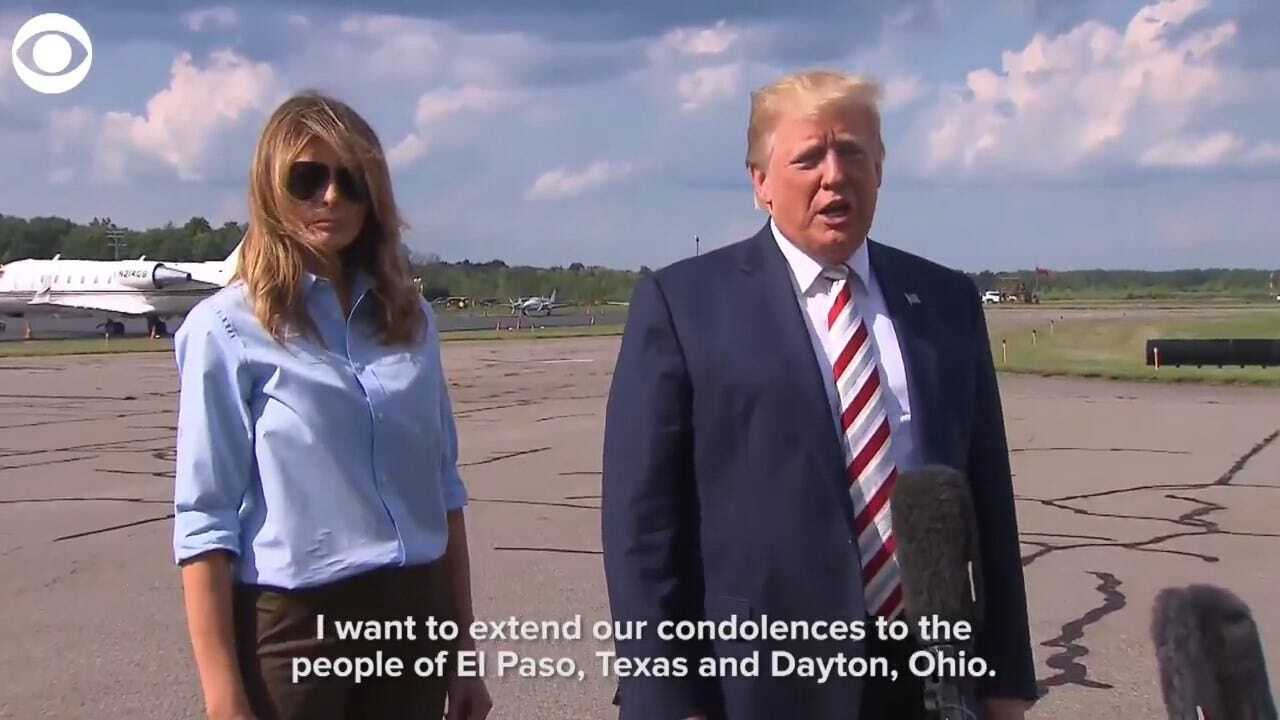 President Trump Sends Condolences To El Paso, Dayton