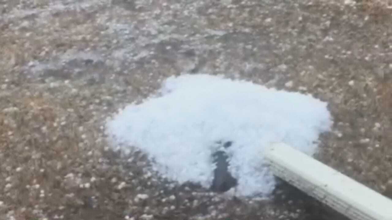 Viewer Video: Hail Falls At 178th, Penn In NW OKC