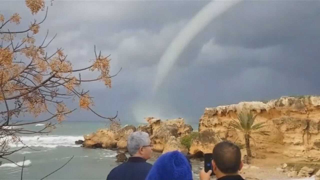 Waterspout Forms Off Coast Of Cyprus