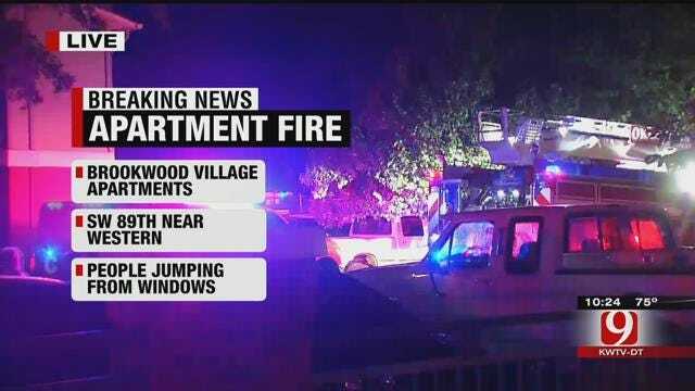 Crews Battle Large Fire At SW OKC Apartment Complex