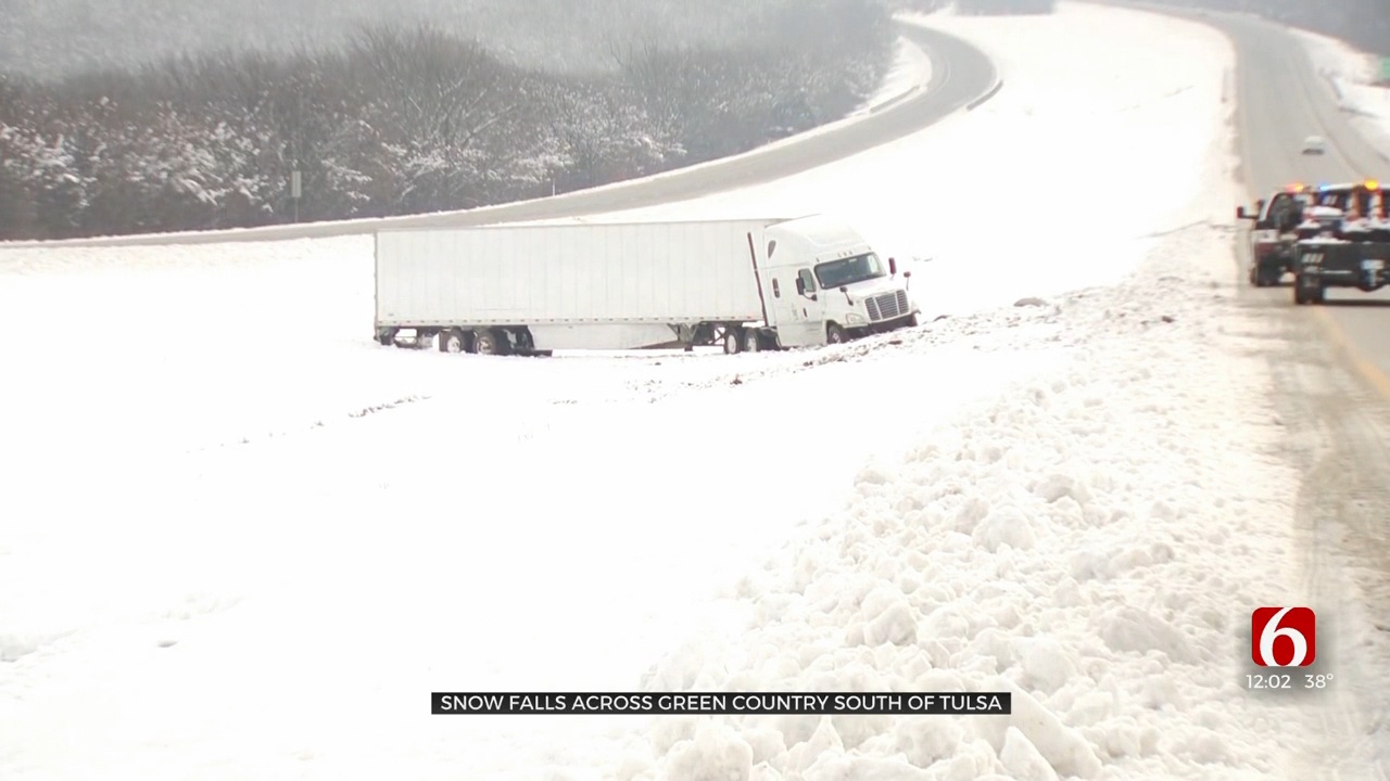 Winter Weather Results In Semi Crash In Henryetta