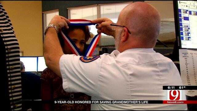 9-Year-Old Honored For Saving Grandmother's Life