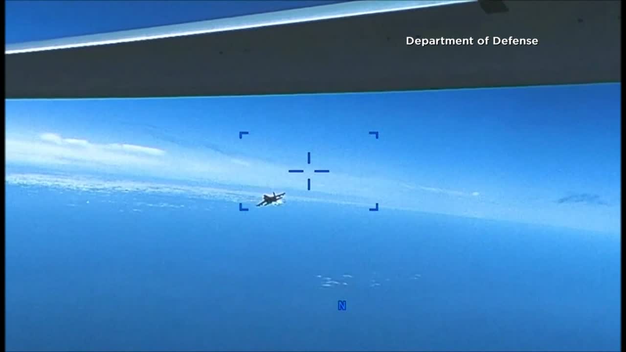 Pentagon Releases Video Said To Show Russian Jet Collision With US Drone Over Black Sea Near Ukraine