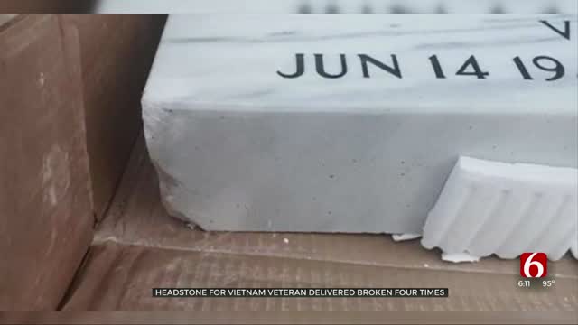 Headstone For Vietnam Veteran Delivered Broken 4 Times 