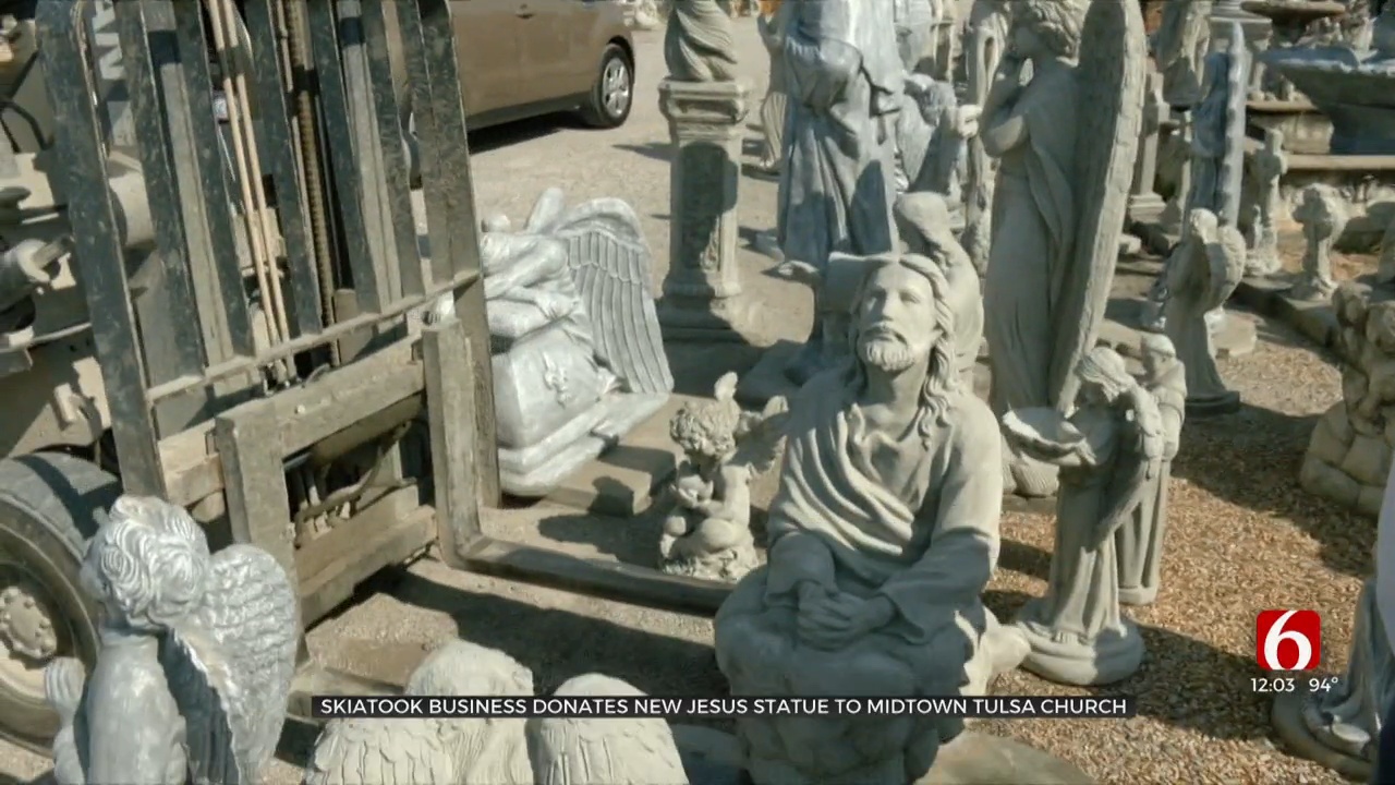 Skiatook Statuary Donates Statue Of Jesus To Midtown Church