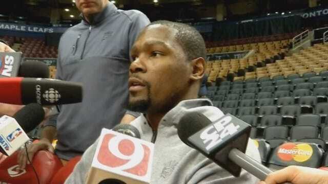 KD & Russ Talk With Reporters In Toronto
