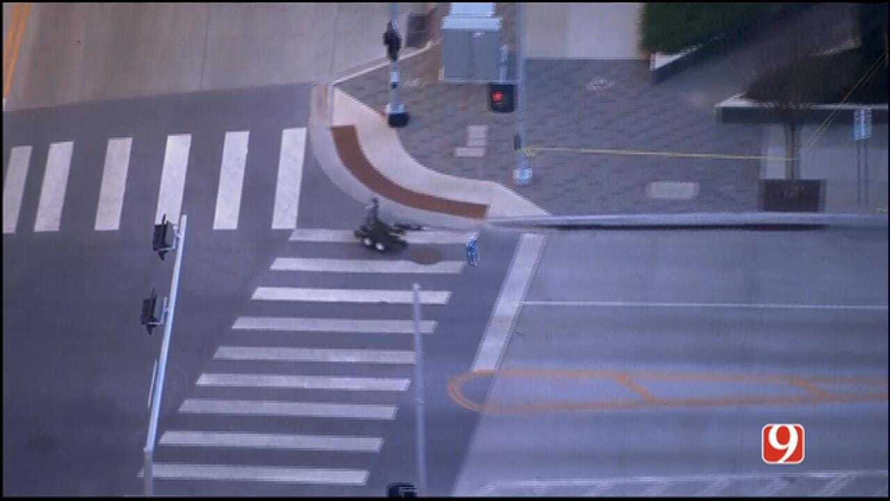 Bob Mills SkyNews 9 Flies Over Suspicious Package Investigation In Downtown