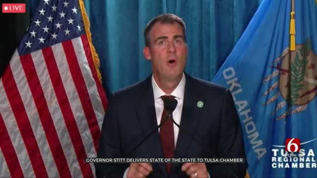 Governor Stitt Delivers State Of The State To Tulsa Chamber 