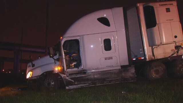 WEB EXTRA: Video From Scene Of Semi Jack-Knifed On I-44 At I-244