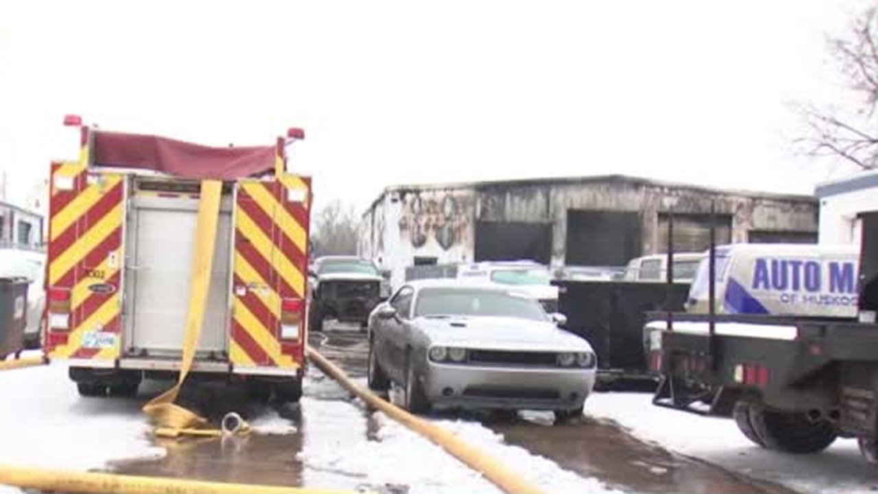 Muskogee Auto Garage Catches Fire; Firefighters Warn Of Dangerous Air Quality