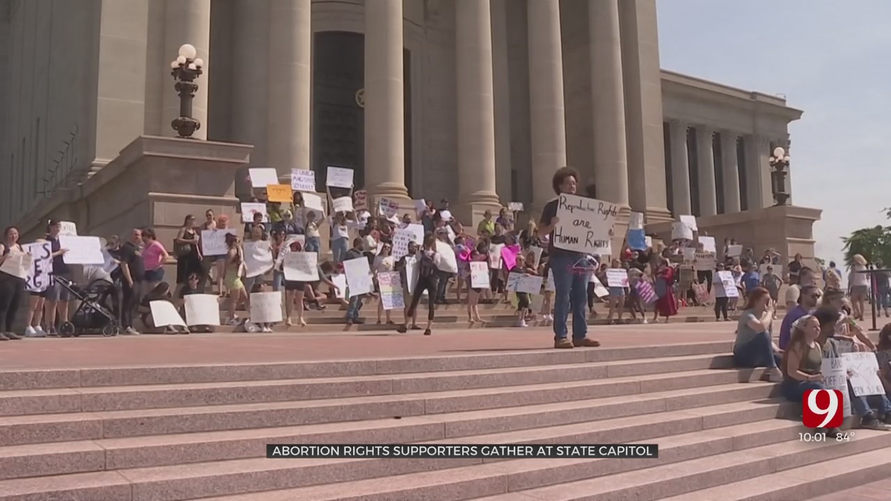 Protestors Gather At State Capitol Supporting Abortion Rights