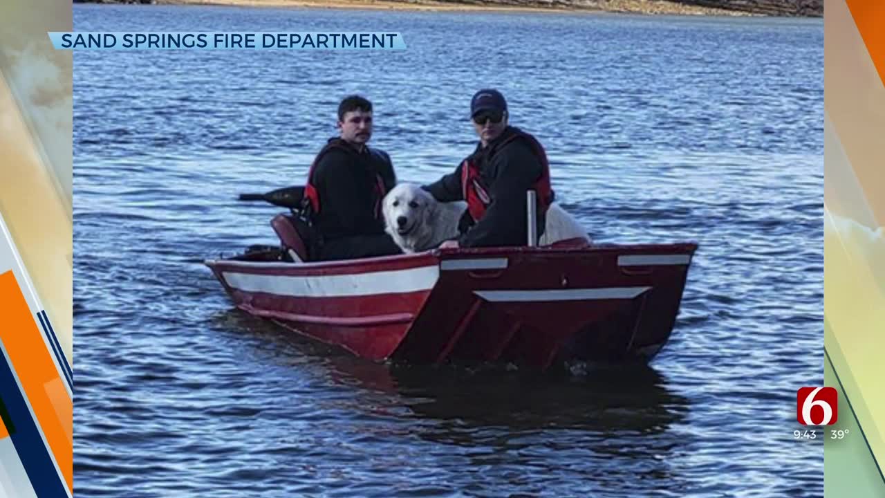 Sand Springs Firefighters Rescue Dog At Shell Lake