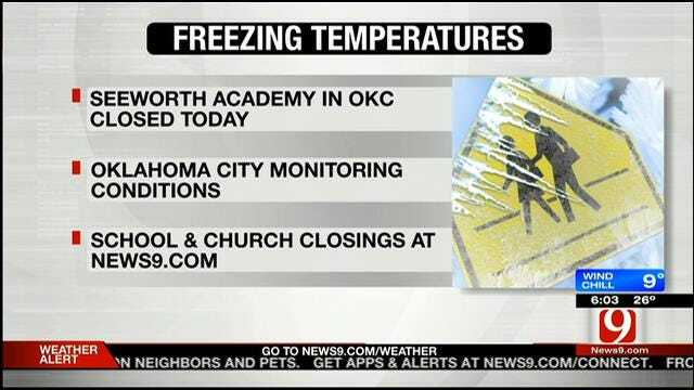 Some OK Schools, Churches Closed Wednesday Due To Cold Weather