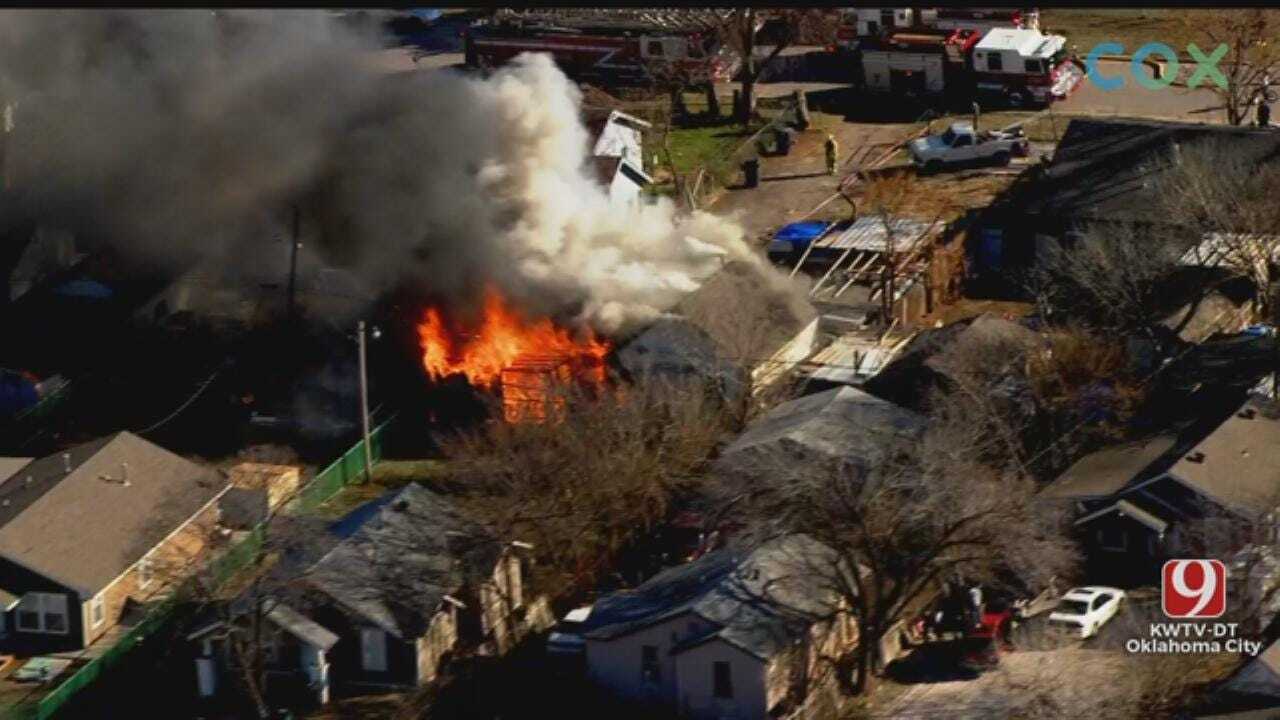 Firefighters Battle House Fire In SW OKC