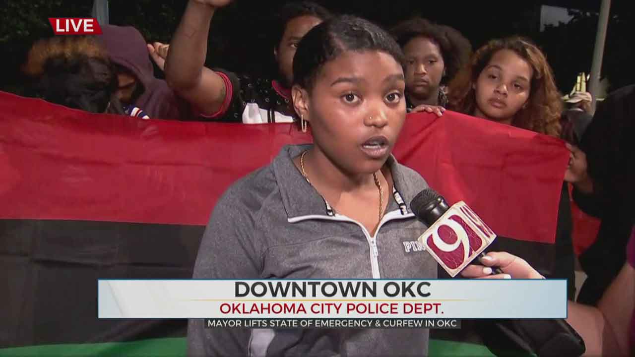 Protesters Return To Downtown OKC, Call For Governor's Presence 