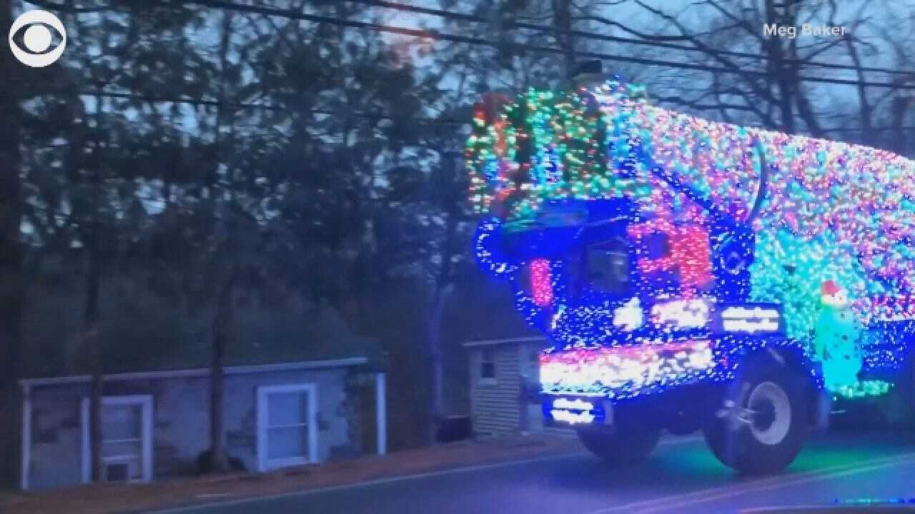 Decorated Cement Truck Spreads Holiday Joy
