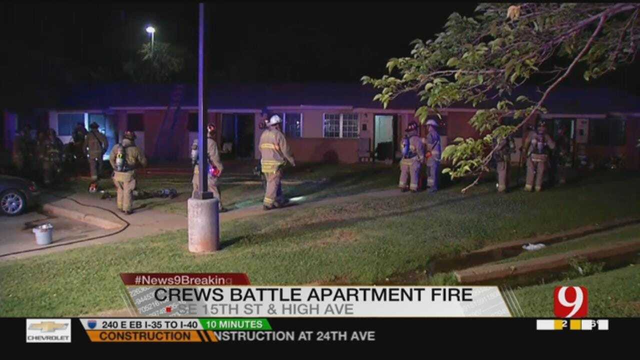 Crews Respond To Apartment Fire In SE OKC