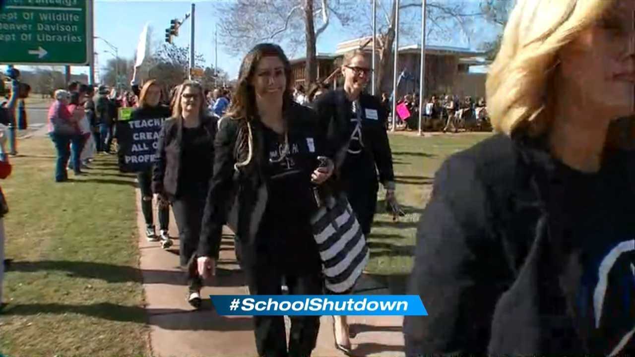 'Women In Black' March On Capitol To Help Teacher Walkout
