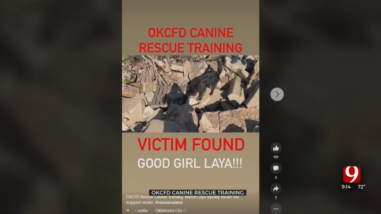 OKCFD Canine Goes Through Rescue Training