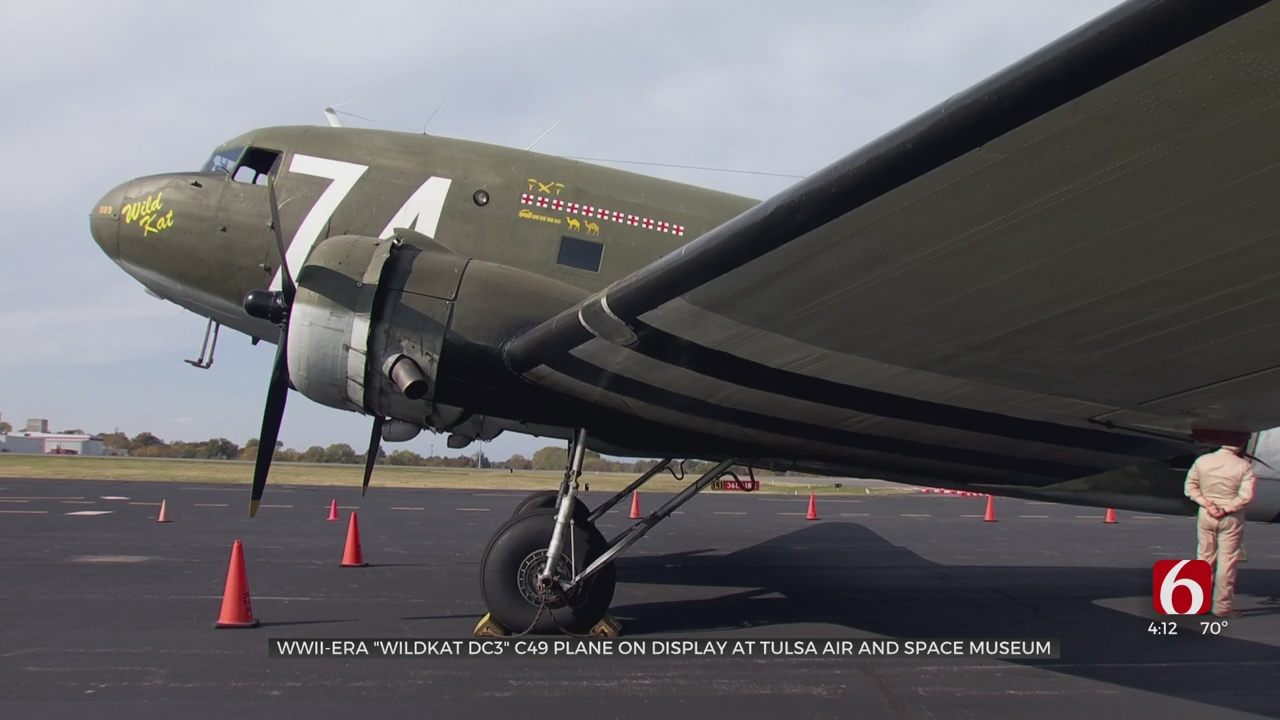 WWII-Era 'Wildkat DC3' C49 Plane On Display At Tulsa Air & Space Museum