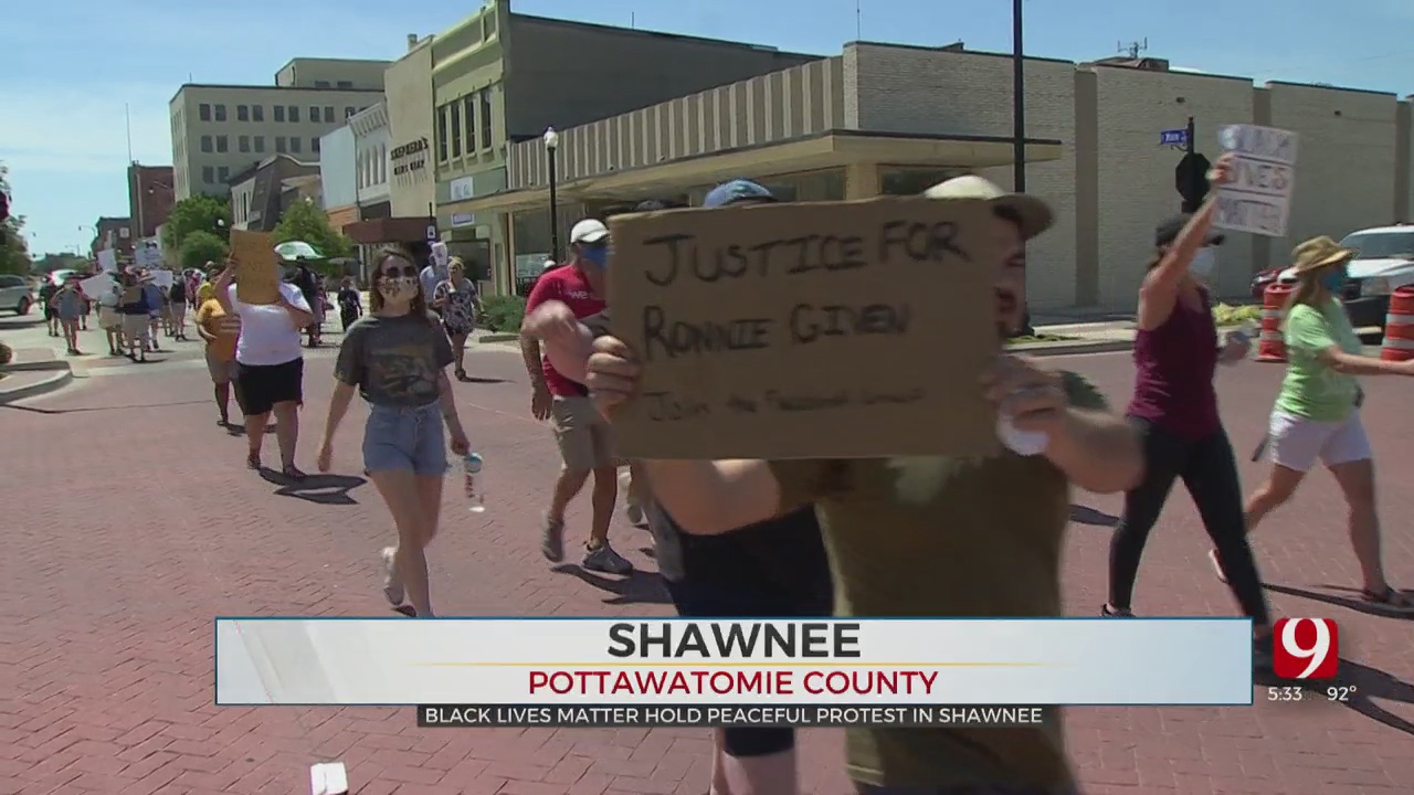Group Representing Black Lives Matter Holds Protest In Shawnee