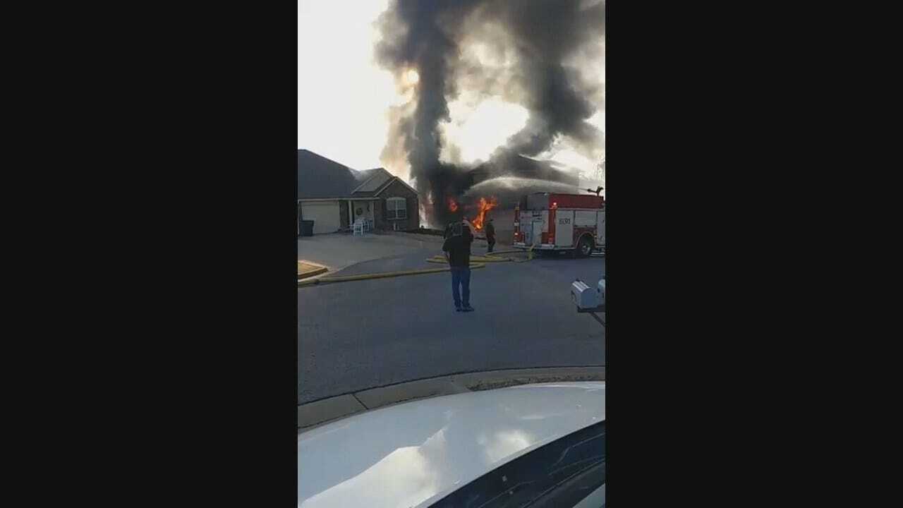 WEB EXTRA: Viewer Video Of Claremore House Fire