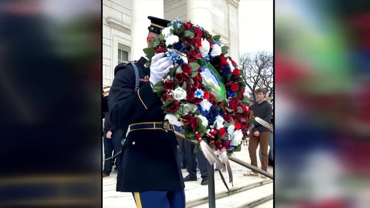 Muscogee Nation Leaders Lay Wreath On Tomb Of The Unknown Soldier