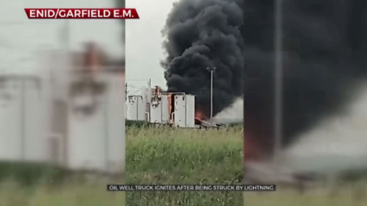 Oil Well Truck Struck By Lightning, Catches Fire In Garfield County