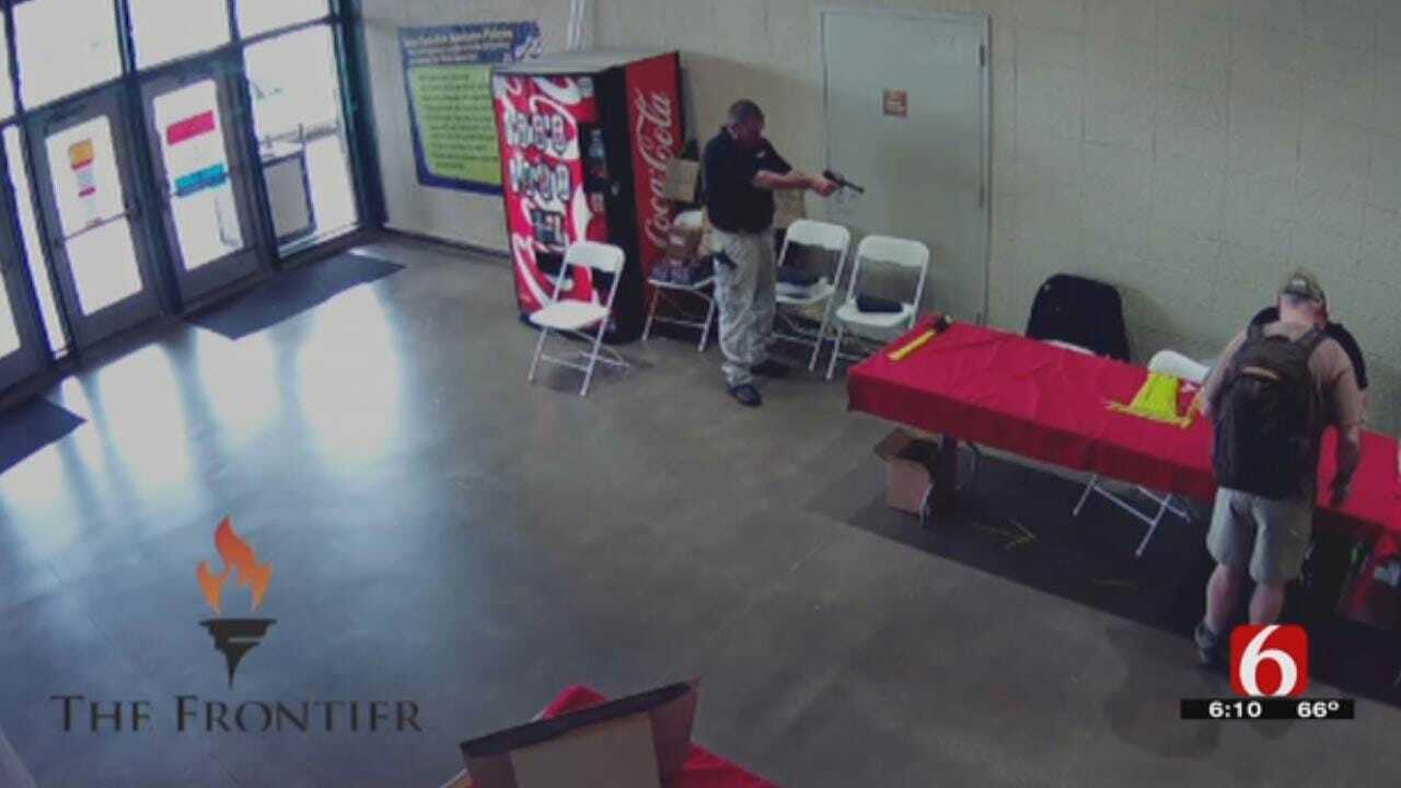 Surveillance Footage Of Shooting At Wanenmacher’s Tulsa Arms Show