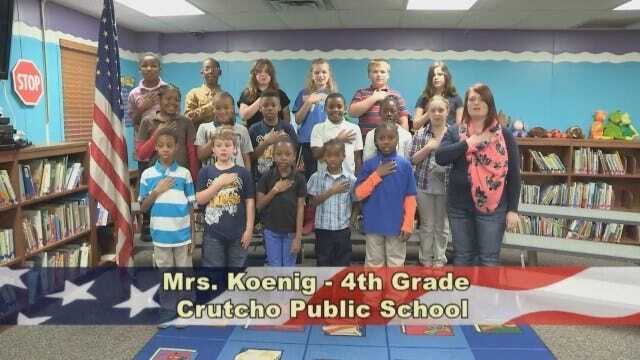 Mrs. Koenig's 4th Grade Class at Crutcho Public Schools