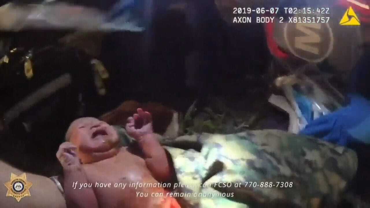 Dramatic Video Shows Rescue Of Newborn Girl From Plastic Bag In Georgia Woods