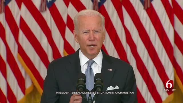 Biden Says He Stands 'Squarely Behind' Decision To Withdraw Troops From Afghanistan
