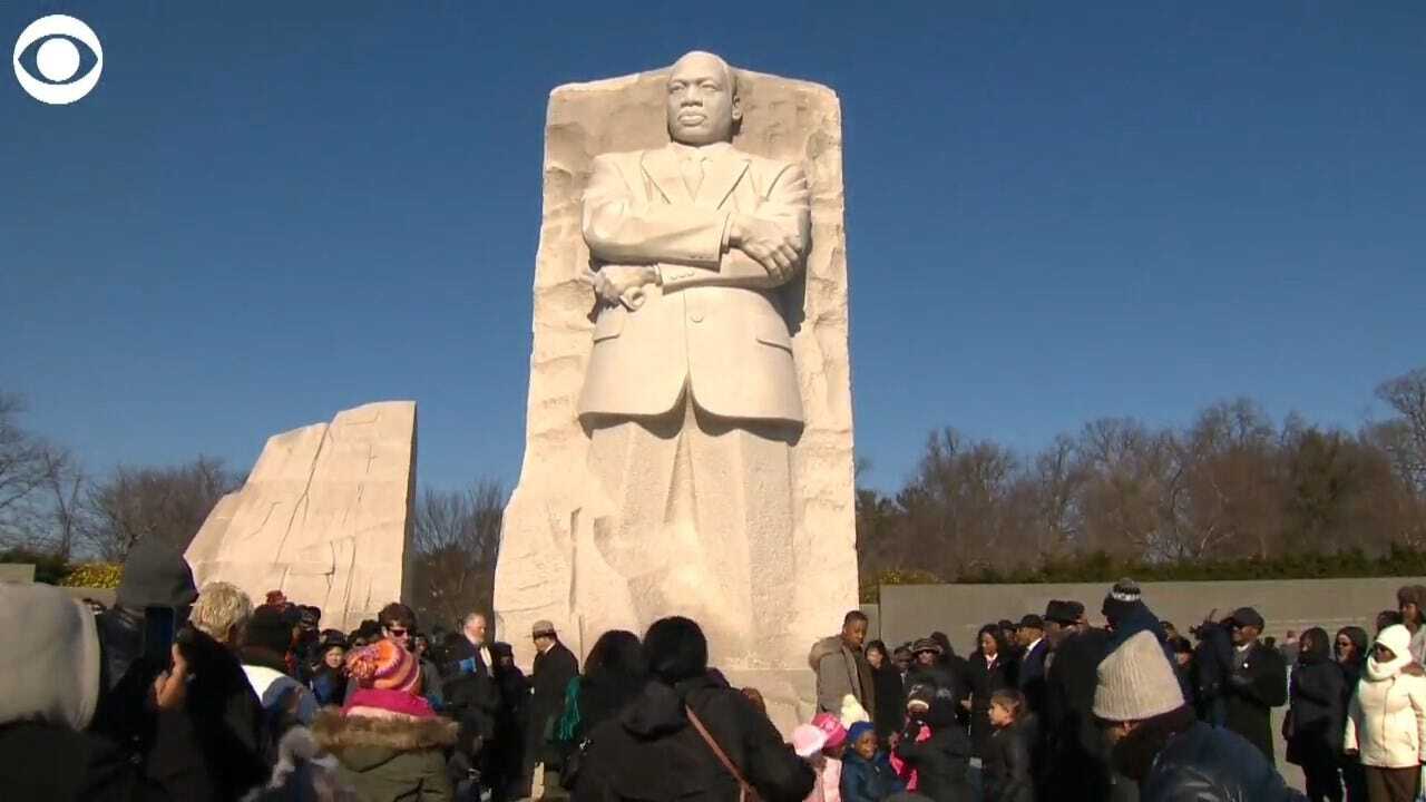 WATCH: A Wreath Was Placed At The Foot Of The Martin Luther King Jr Memorial In DC