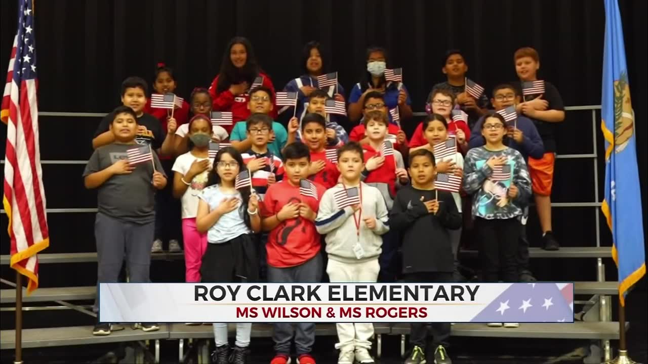 Daily Pledge: Students From Roy Clark Elementary