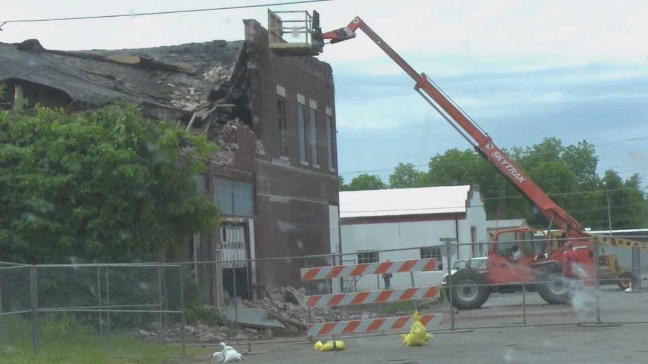 WEB EXTRA: Video Of Workers Demolishing The Second Floor