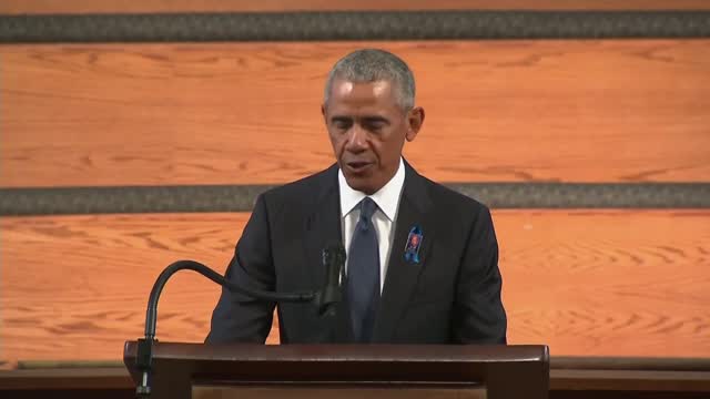 WATCH: Former President Barack Obama Speaks At Rep. John Lewis' Funeral